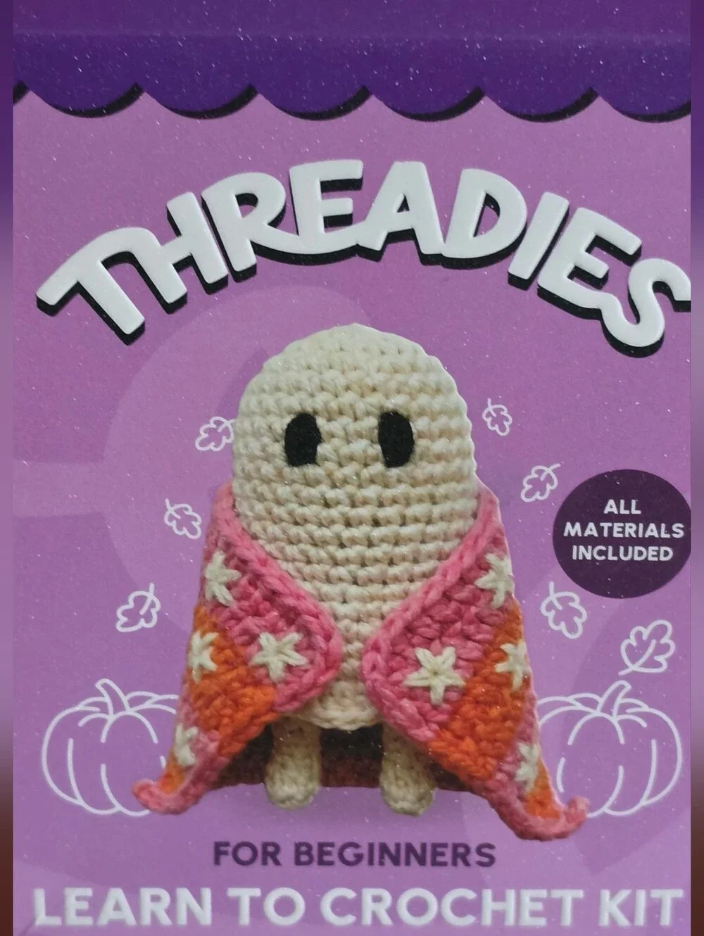 Threadies Casper the Ghost Crochet Kit For Beginners Craft Hero Activity Kit NWT